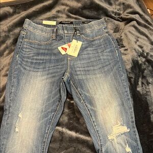 Judy Blue Light Blue Distressed Skinny Jeans